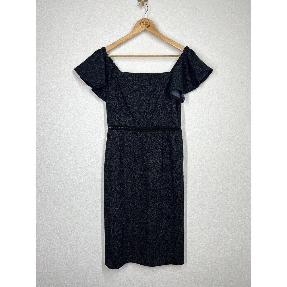Rebecca Taylor Off The Shoulder Floral Jacquard Dress Size 6